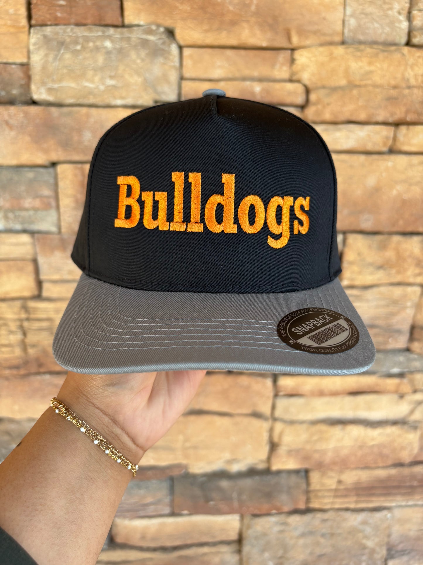 Bulldogs Orange Embroidered Trucker Hat