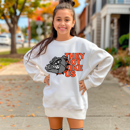 Stylish Bulldogs Sweatshirt for Kids – “They Not Like Us” | Cozy Game Day Look