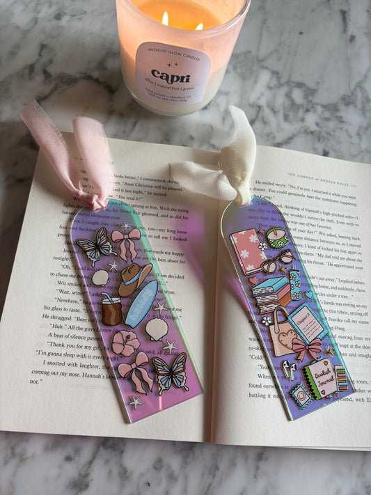Summer Iridescent Acrylic Bookmarks